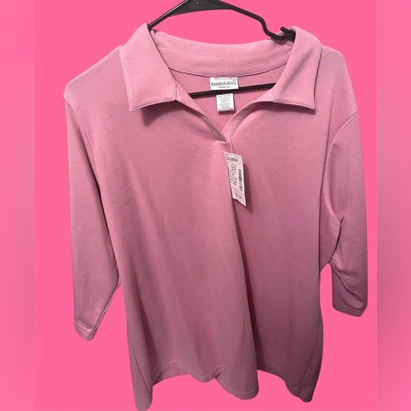 Fashion Bug Pink Button Down Polo Shirt NO OFFERS‼️‼️ - Picture 1 of 5